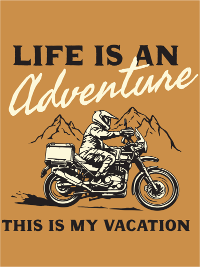 Motorcycle Logo - Life is an Adventure