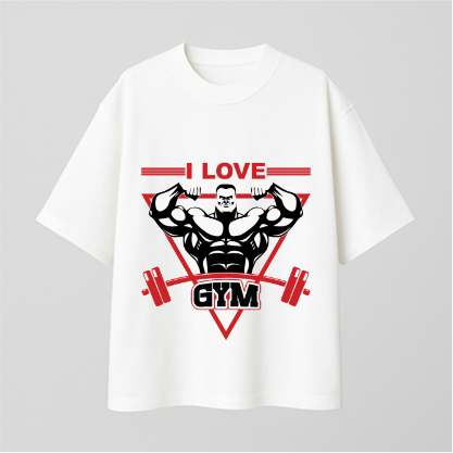 I Love (Gym) Comfy Oversized T-shirt