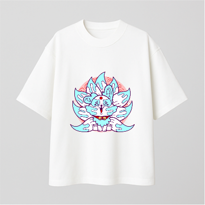 Kitsune Unisex Cozy Oversized T-Shirt