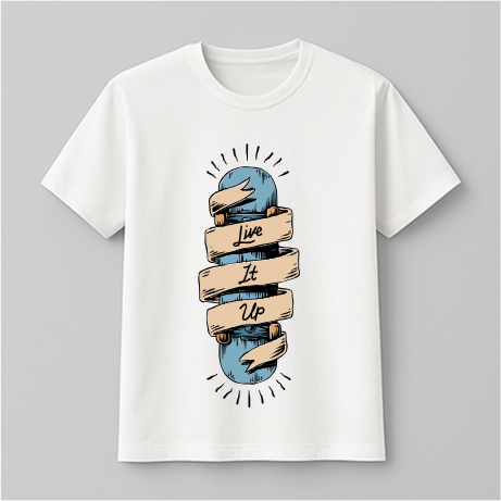 Live It Up - Mens Premium T shirt with Cotton & Modal