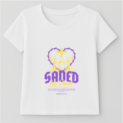 Saved by Grace Ladies Premium T-shirt