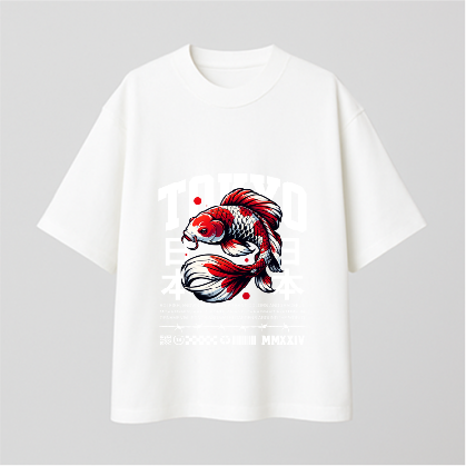 Tokyo Koi Fish Comfy Oversized T-shirt